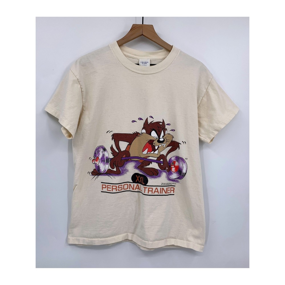 Vintage Taz Shirt Mens XL Taz Personal Trainer 1995 Warner Bros 90s Gym Made USA